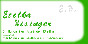 etelka wisinger business card